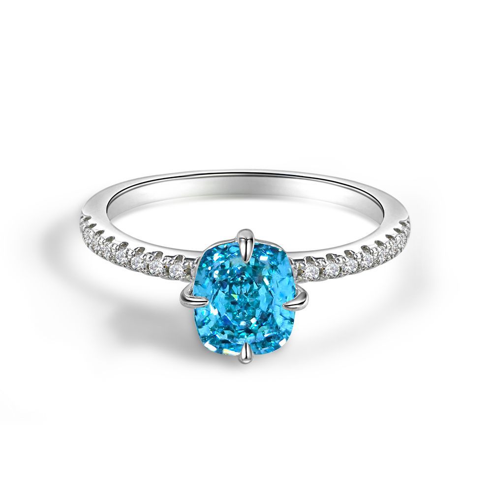 Aquamarine Gemstone Sterling Silver Ring