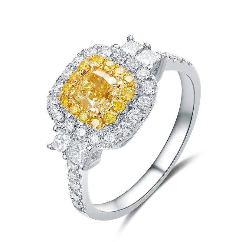 Cushion Cut Elegant Sterling Silver Ring
