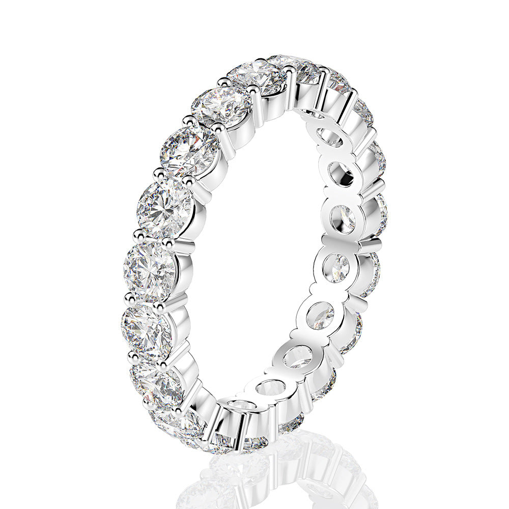Cushion Cut Sterling Silver Enhancer Ring Set