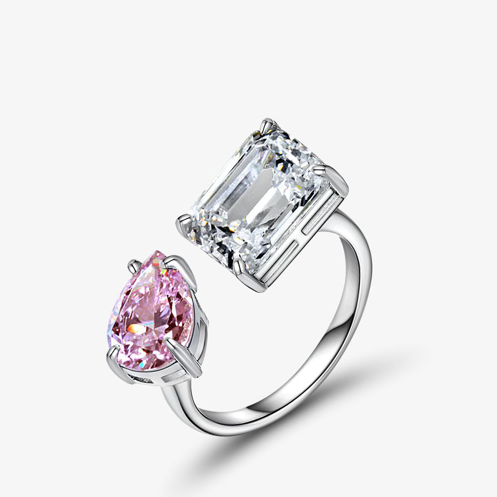 Dual Color Stone Sterling Silver Ring