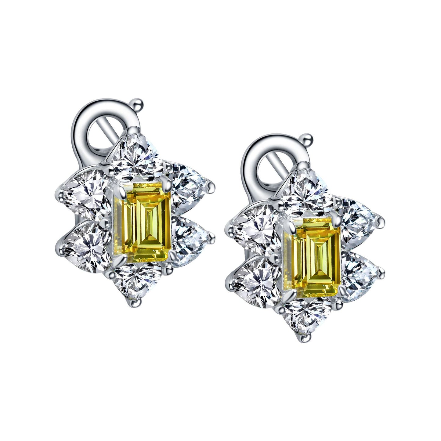 Frostwork Style Gemstone Sterling Silver Earring