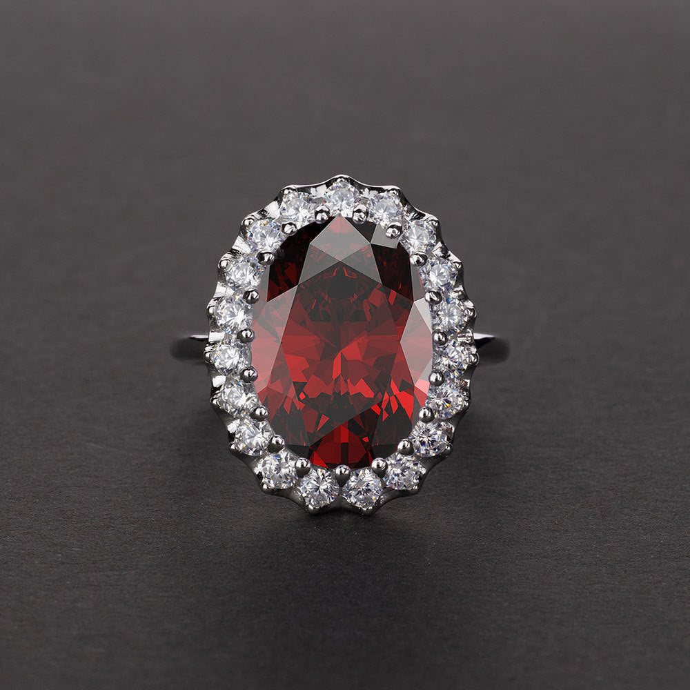 Oval Fashion Sterling Silver Ring