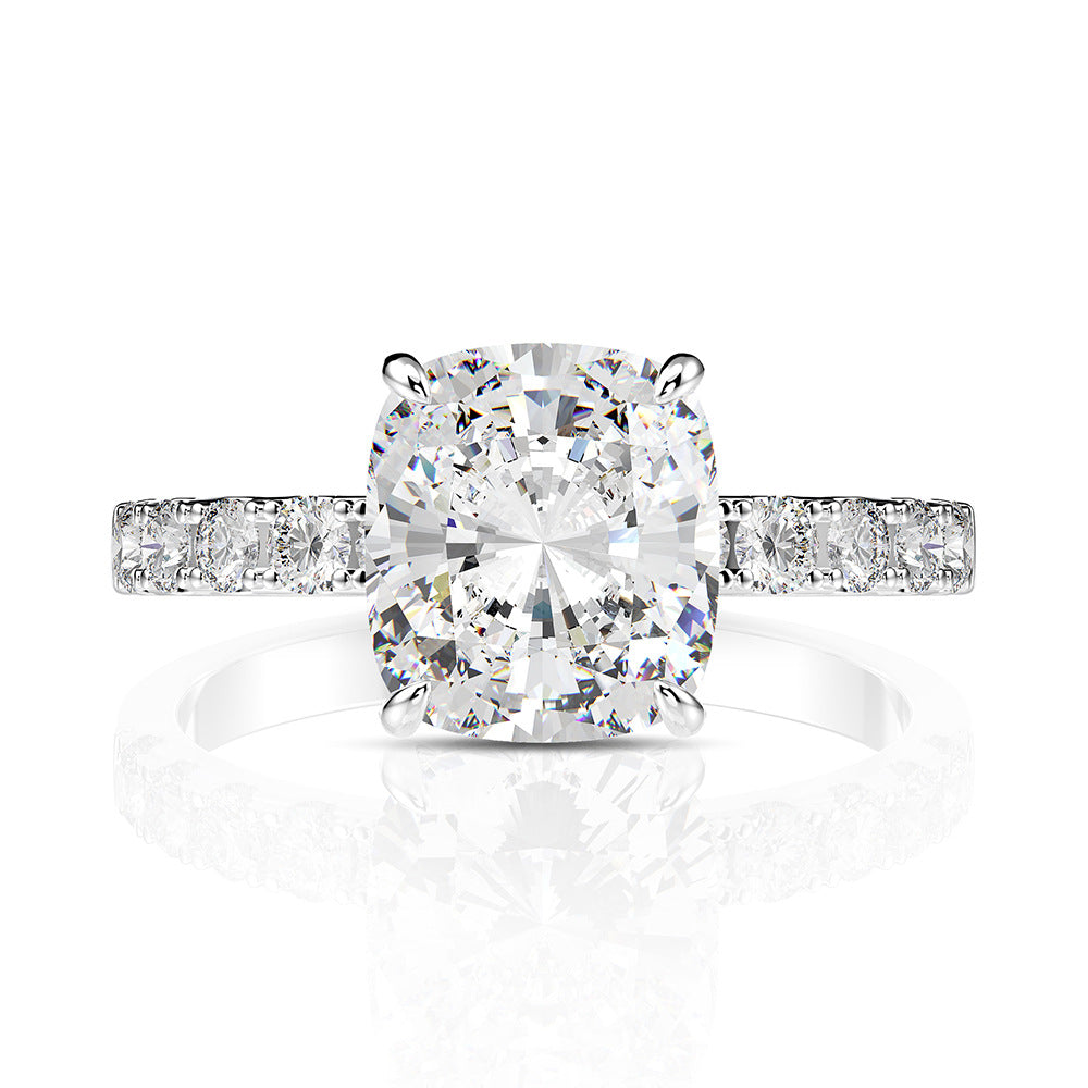 Round Cut Classic Setling Silver Enhancer Ring