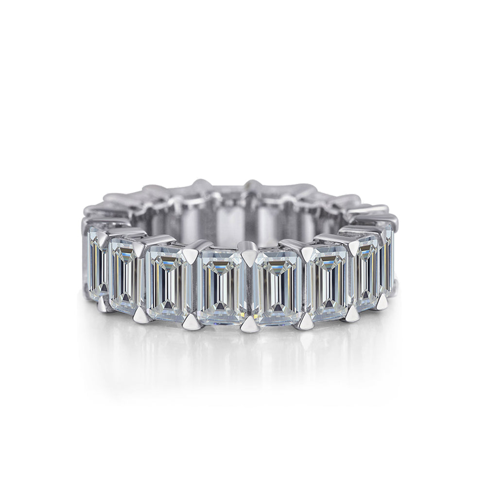 Segment White Stone Sterling Silver Ring