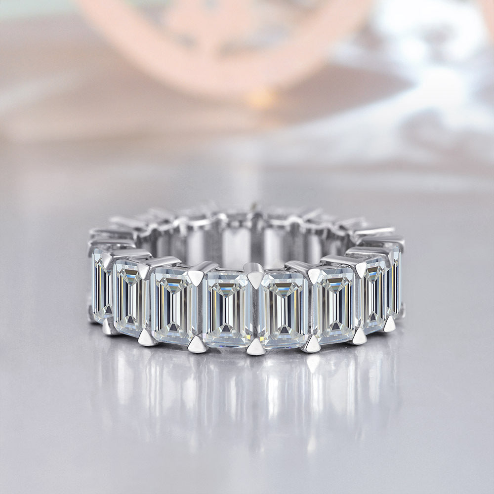 Segment White Stone Sterling Silver Ring