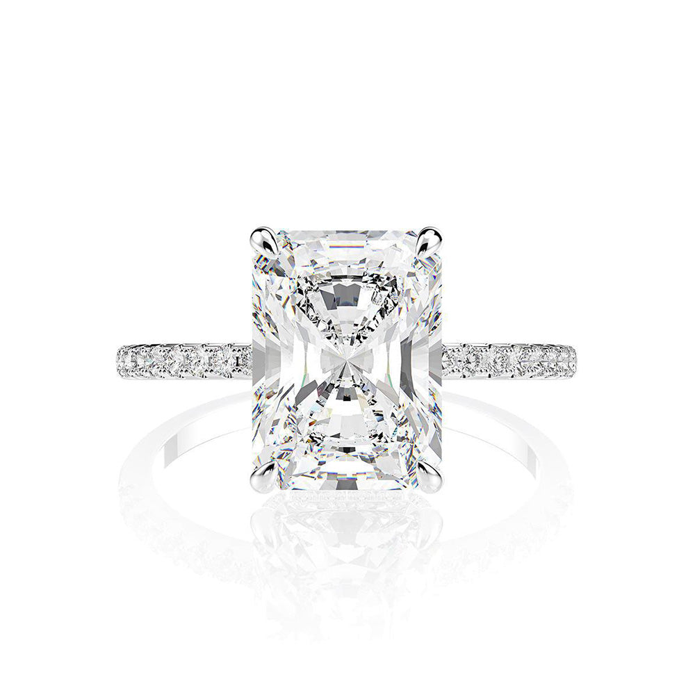 Cubic Zirconia Sterling Silver Enhancer Ring