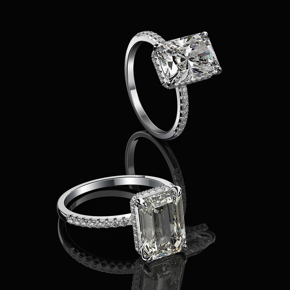 Cubic Zirconia Sterling Silver Enhancer Ring