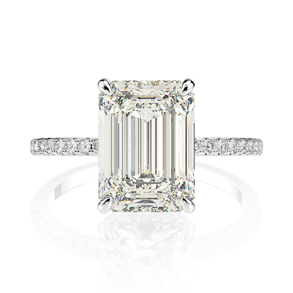 Cubic Zirconia Sterling Silver Enhancer Ring