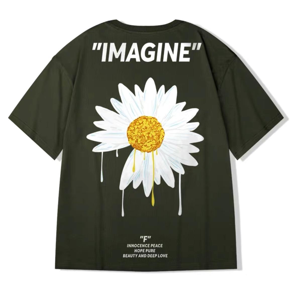 Chrysanthemum Short Sleeves Loose T-Shirt