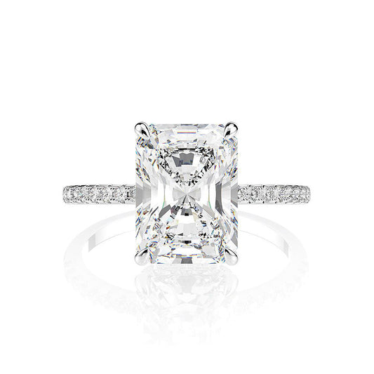 Cubic Zirconia Sterling Silver Enhancer Ring