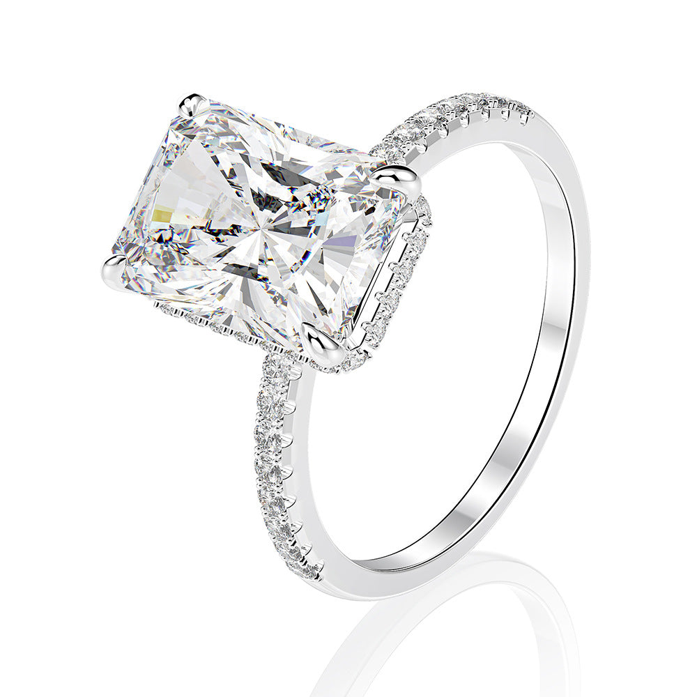 Cubic Zirconia Sterling Silver Enhancer Ring